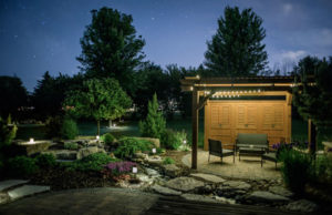decorative lighting outside on patio