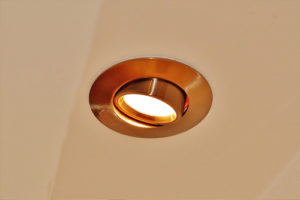 recessed lighting on ceiling close up