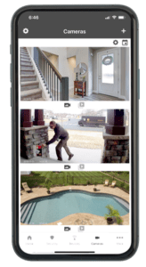 Security Camera app on the phone