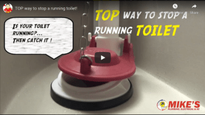 Stopping a running toilet video still