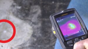 Slab leak detection Infrared
