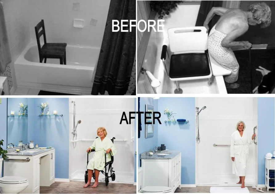 Before and after bathroom remodel pictures